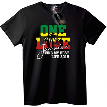 NOONEBRAND Тениска One Love Jamaica 2019 - 3XL, White