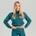 GymBeam STRIX Дамска блуза с висока яка Essential Deep Teal XL