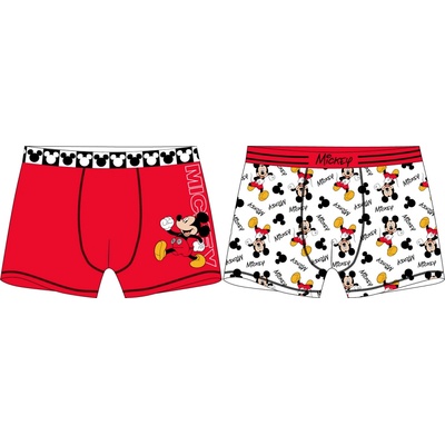 Mickey Mouse licencia chlapčenské boxerky 5233A384 biela / červená