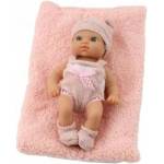 LEAN Toys Baby Doll with Blanket white-pink Outfit hat 18 cm