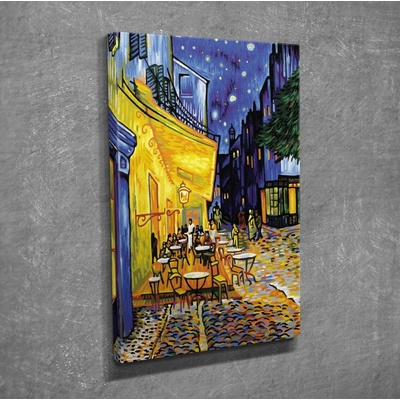 ASIR Obraz na plátně reprodukce TERASA KAVÁRNY V NOCI VINCENT VAN GOGH 30 cm