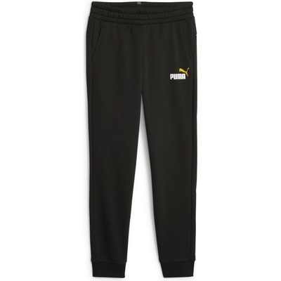 Puma ESS + 2 COL LOGO PANTS FL B čierna biela žltá