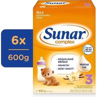 Sunar 3 Complex vanilka 6 x 600 g