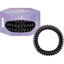 Tenká špirálová gumička do vlasov Invisibobble Slim Premium True Black - čierna, 3 ks