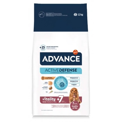Affinity Advance Dog Medium Senior - висококачествена храна с птиче месо подходяща за възрастни кучета (над 7 години), от средни породи (от 10 до 30кг в зряла възраст) - 12 кг, Испания