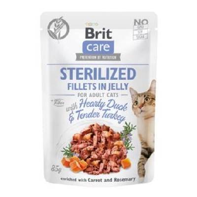 Brit Care Cat Fillets in Jelly Steril Duck & Turkey 85g