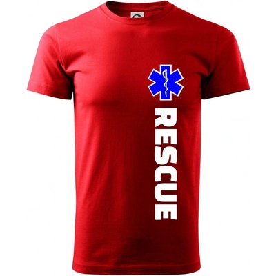 Rescue pro záchranáře klasické pánské triko červená