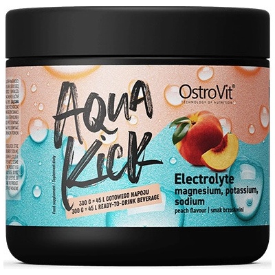 Ostrovit Aqua Kick Elektrolity Horčík Draslík Sodík Nápoj v Prášku 300 g