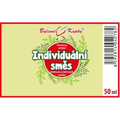 Bylinné kapky Individuálna zmes na mieru bylinné kvapky tinktúra 50 ml