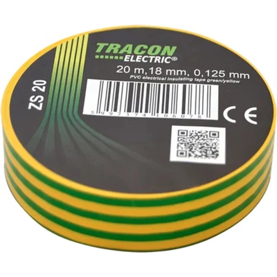 Tracon Electric Páska izolačná 20 m x 18 mm žltozelená