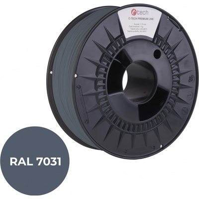 C-Tech Premium Line PLA, šedomodrá, RAL7031, 1,75 mm, 1 kg 3DF-P-PLA1,75-7031 – Zboží Živě