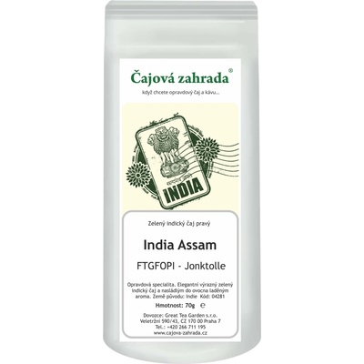 Čajová zahrada India Assam FTGFOPI Joonktollee zelený čaj 1 kg