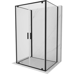 Mexen Exo-3S тристенна душ кабина 120 x 100 см, прозрачна, черна - 8182-120-100-70-00-3S (8182-120-100-70-00-3S)