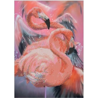 Diamantový obrázek 30x40cm - Plameňáci