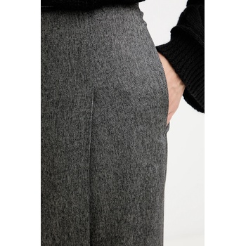 BOSS Панталон с вълна BOSS Telda в сиво със стандартна кройка, с висока талия 50548212 (50548212)