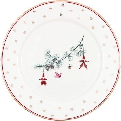 GREEN GATE Dezertní talíř Juana White 15 cm, bílá barva, porcelán