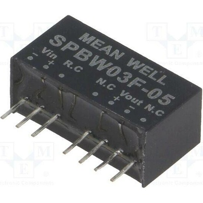 MEAN WELL SPBW03F-05 Měnič: DC/DC; 3W; Uvst: 9÷36VDC; Uvýst: 5VDC; Ivýst: 0÷600mA; SIP8