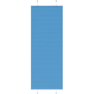 vidaXL Плисирана щора, синя, 75x200 см, ширина на плата 74, 4 см, полиестер (4015206)