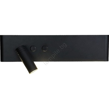 MILAGRO Led стенен насочващ осветител resort led/10w/230v + led/3w, черен ляв (mi2712)