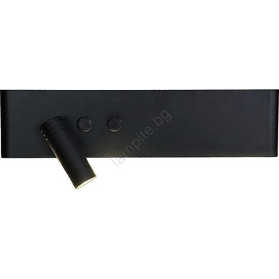 MILAGRO Led стенен насочващ осветител resort led/10w/230v + led/3w, черен ляв (mi2712)