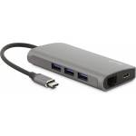 LMP Мултифункционален хъб за свързване на допълнителна периферия за компютри с USB-C - LMP USB-C Network & USB 3.0 Hub (тъмносив) (17110)