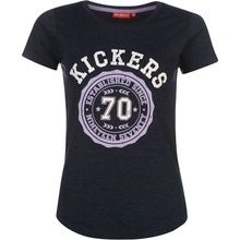 Kickers Print T Shirt Ladies Navy Marl