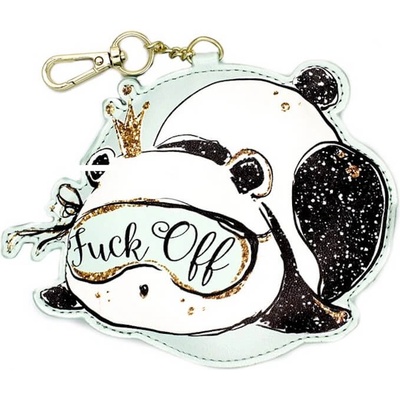 Компактна външна батерия с 1xUSB-A изход за мобилни устройства - 3D Panda Power Bank With Keyring 2200 mAh (бял-черен) (161182)