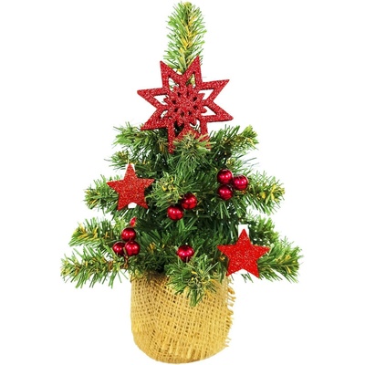 LAALU Ozdobený stromček TINY 6 v kvetináči 25 cm, 24 ks ozdôb a dekorácií s 24 ks ozdôb a dekorácií