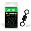 Zfish Obratlík Rolling Swivel Black Matt Veľkosť 8 10ks 28kg