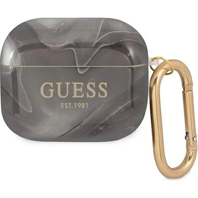 Guess GUA3UNMK калъф за AirPods 3, черен, Marble Collection (GUA3UNMK)