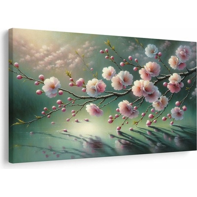 Obraz růžové květy v odpoledním světle - 120x80