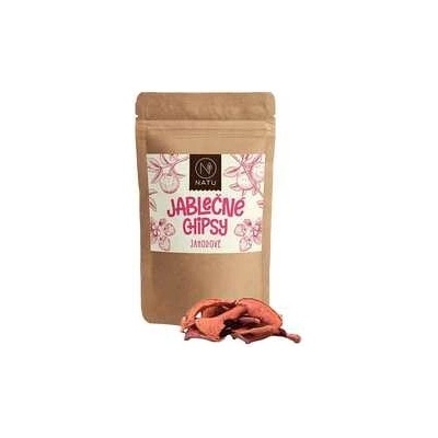 NATU Jablečné chipsy jahodové 45 g