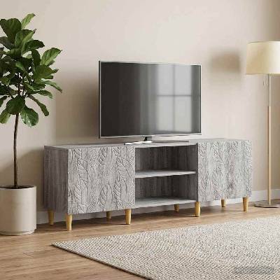 vidaXL ТВ шкаф 150 x 31 x 50 см Сив Сонома Инженерна дървесина (895151)