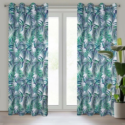 Design 91 ZÁVES NA KRÚŽKOCH PALMS 02 140X250 CM VZOROVANÁ