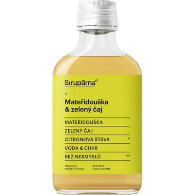 Sirupárna Domácí Mateřídouška & Zelený Čaj 100 ml