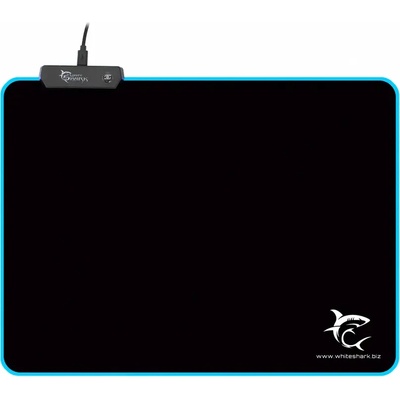 White Shark LUMINOUS L Black Геймърска подложка за мишка с подсветка (LUMINOUS-350X250)
