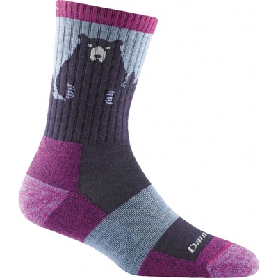 Darn Tough Micro Crew Lightweight with cushion bear town purple