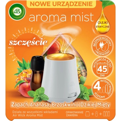 Air Wick Aroma difuzér Aroma vaporizér bílý + Náplň Šťastné chvilky