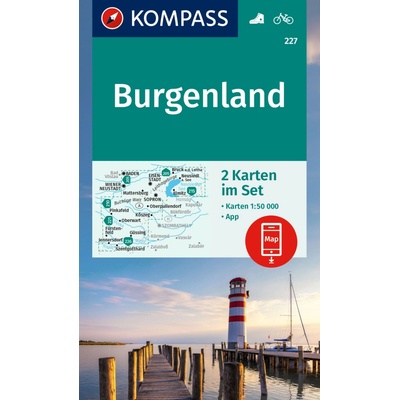 KOMPASS Wanderkarten-Set 227 Burgenland - 2 Karten 1:50.000