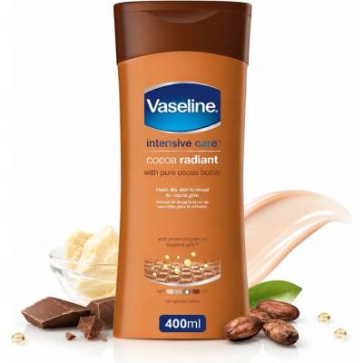 Vaseline Intesive telové mlieko pre suchú pokožku (Cocoa Radiant with Pure Cococa Butter) 200 ml