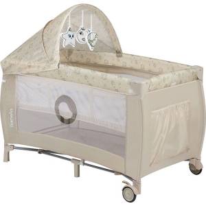 Lionelo Бебешка кошара Lionelo - Sven Plus, Beige Latte (5903771720779) - baby