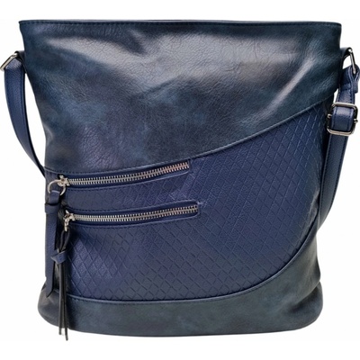 Crossbody kabelka s líbivou texturou tmavě modrá