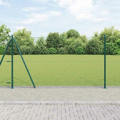 vidaXL Zábradlí s betonovým základem 25 x 1,2 m Ocel potažená PVC