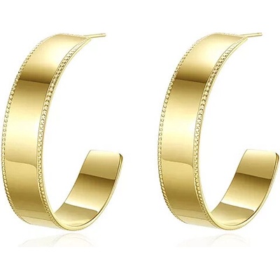 Linda's Jewelry náušnice kruhy Chunky Hoop chirurgická oceľ IN436