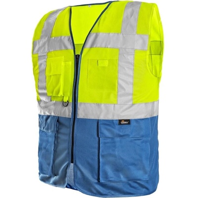 CANIS SAFETY a. s Canis bolton / Светлоотразителна жилетка - жълто/синя m (111403715593)