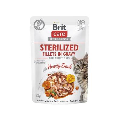 Brit Care Cat kapsička Sterilized Fillets in Gravy Hearty Duck 85 g