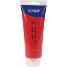 Akrylová farba 200 ml STYLEX karmínová červená