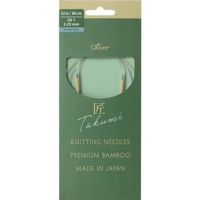 Clover kruhové otočné fixní jehlice Pro Takumi 80cm 2,25mm