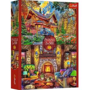 Trefl - Puzzle 2x500 A trip to the mountains - 500 piese