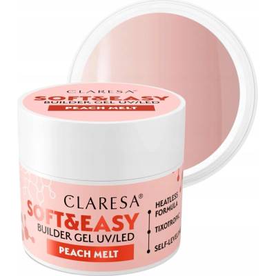 Claresa gélová stavebná báza na nechty Uv Led Soft Easy peach melt 45g